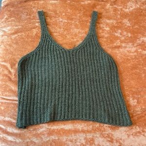 Saige green knit tank top, medium , by moon & madison